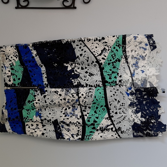 Multicolored Lace Midi Skirt - Picture 3 of 8